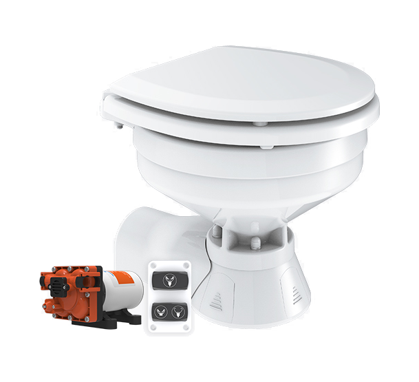 Унитаз электрический (Compact) с помпой, 12в SeaFlo, арт. SFMTE104,          SeaFlo 