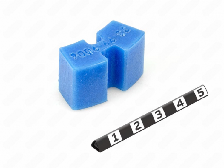 Эластичный элемент муфты N-Upex, N-Flex (аналог), типоразмер 125 , M87/синий , упругая эластичная вставка (сегмент) муфты типа N-EUpex, аналог резиновой , арт. 33-99-9006-poly,          Полиуретан 