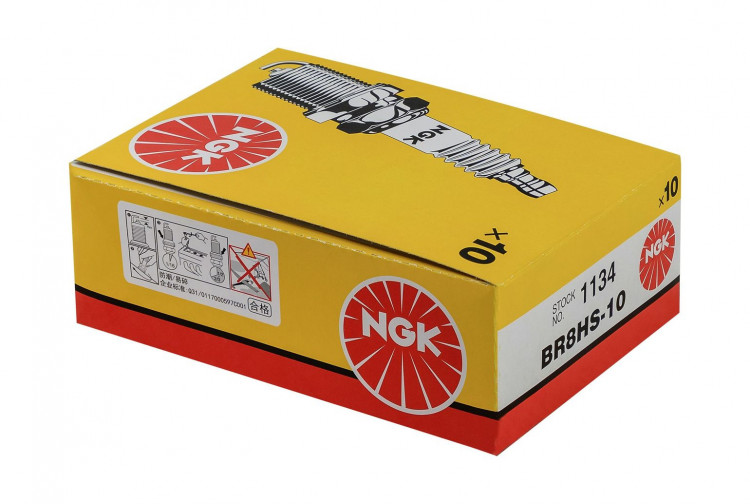 Свеча зажигания NGK BR8HS-10 (упаковка 10 шт)  Marine Rocket, арт. MR01030310BAG10,          Marine Rocket 