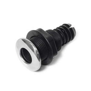 Стакан дренажный SUNFINE 25мм с нержавеющей накладкой, основание пластик