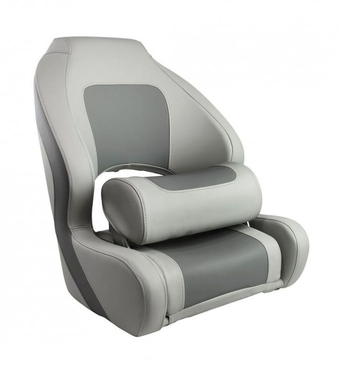 Кресло с болстером Delux Sport Flip Up, обивка винил, цвет угольный/серый, арт. MR18003,          MARINE ROCKET 