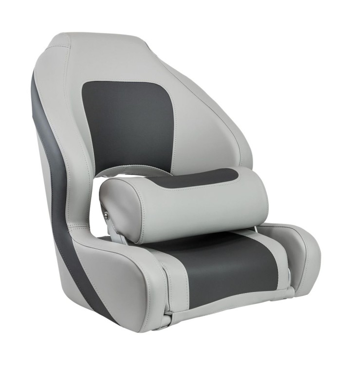 Кресло с болстером Delux Sport Flip Up, обивка винил, цвет угольный/серый, арт. MR18003,          MARINE ROCKET 