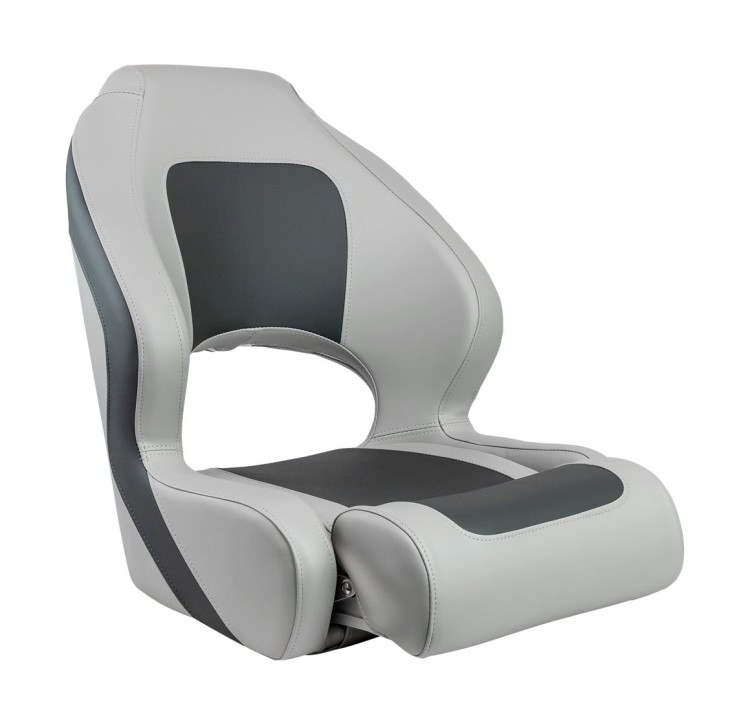 Кресло с болстером Delux Sport Flip Up, обивка винил, цвет угольный/серый, арт. MR18003,          MARINE ROCKET 