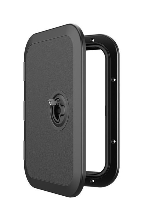 Люк смотровой 270 х 375 мм черный, с замком, Marine Rocket, арт. MR2270,          Marine Rocket 