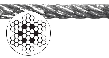 Трос нержавеющий 7х7, 4 мм, арт. 10017284,          Osculati 