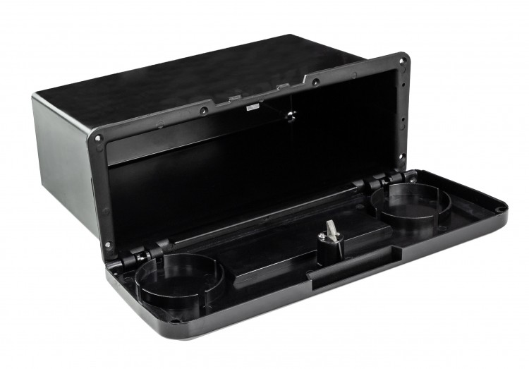 Ящик для мелочей врезной, с замком, черный, арт. 71052,          AAA 