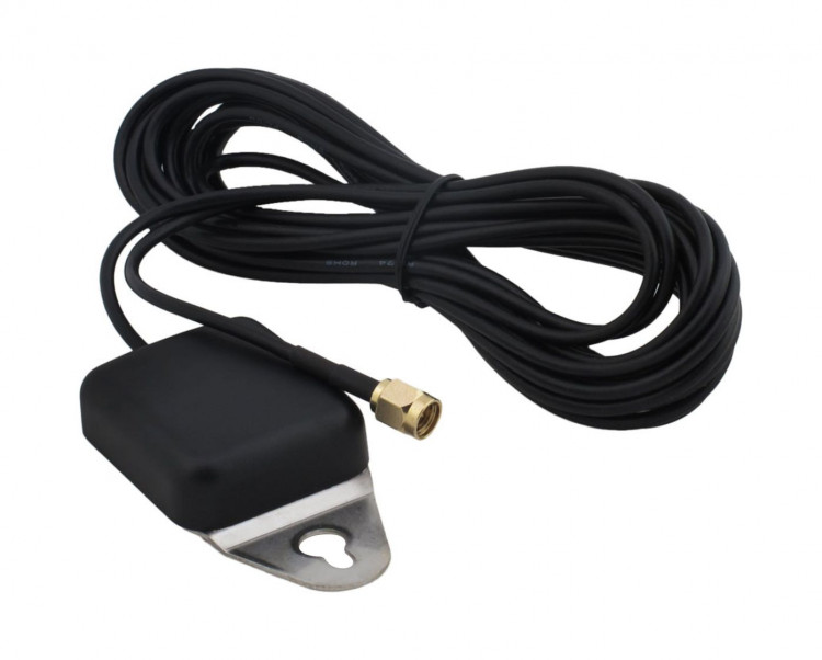 GPS-спидометр электронный, черный циферблат, нержавеющий ободок, выносная антенна, д. 85 мм, арт. SMDGPS002BSMR,          MARINE ROCKET 