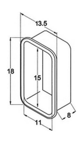 Ящик для хранения мелочей с крышкой, 150х110х80 мм, арт. NI2418,          CAN-SB 