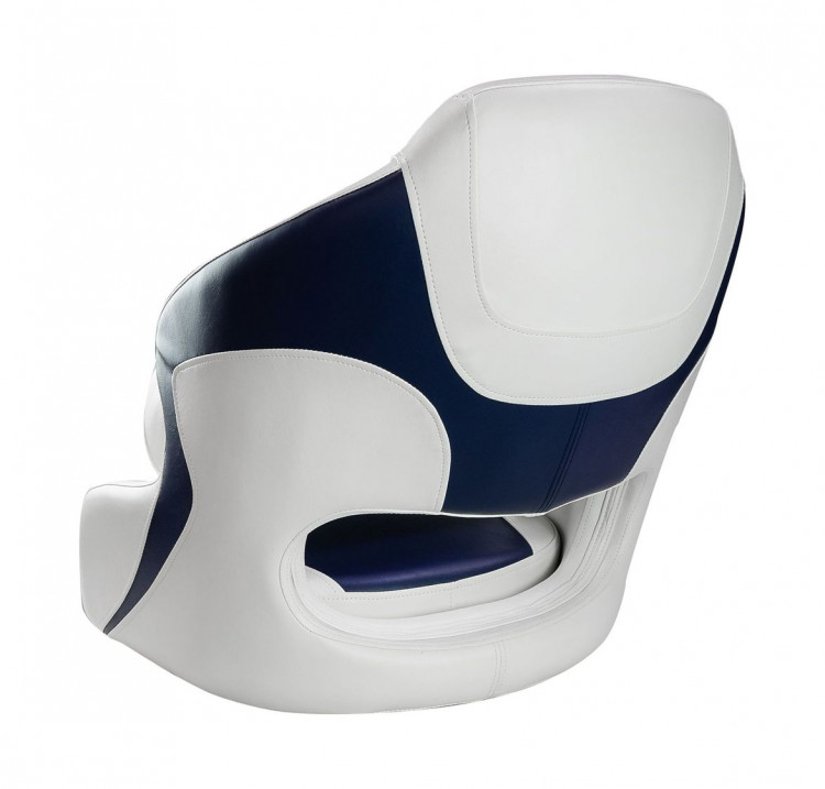 Кресло с болстером Delux Sport Flip Up, обивка винил, цвет белый/синий, арт. MR18004,          Marine Rocket 