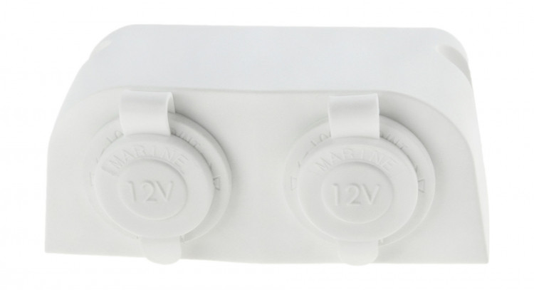 Разъем прикуривателя двойной для крепления на приборной панели, белый, арт. AS242PPW,          Yih Sean  Разъем прикуривателя двойной для крепления на приборной панели, белый, арт. AS242PPW,          Yih Sean