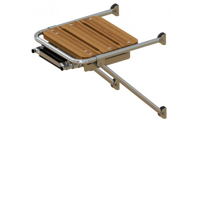 Платформа кормовая с трапом 3 ступени черные, арт. 040203BT,          Техномарин 