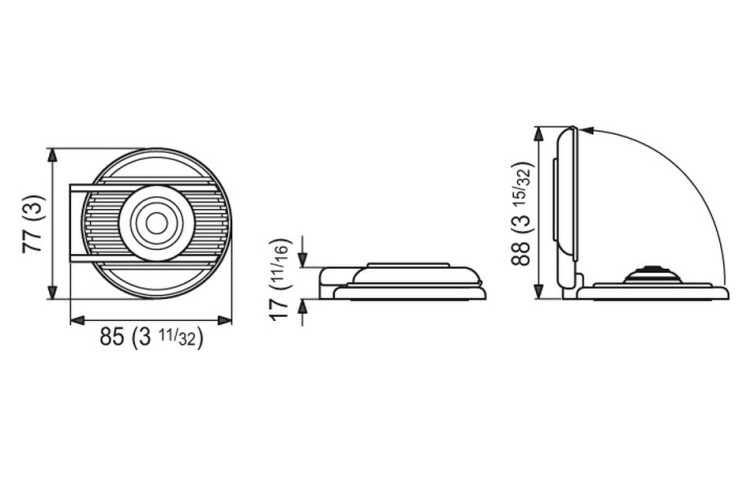 Кнопка палубная "вниз", , белая. FP900DW00000A00, арт. 10236193,          Quick 