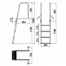 Трап для причальной секции складной, 4 ступени ироко (ширина 400мм.), арт. 040151T, Техномарин Трап для причальной секции складной, 4 ступени ироко (ширина 400мм.), арт. 040151T, Техномарин