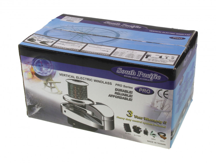 Лебедка якорная South Pacific EC1000J горизонтальная силовая, 1100 Вт, 12 В, арт. EC1000J,          South Pacific 