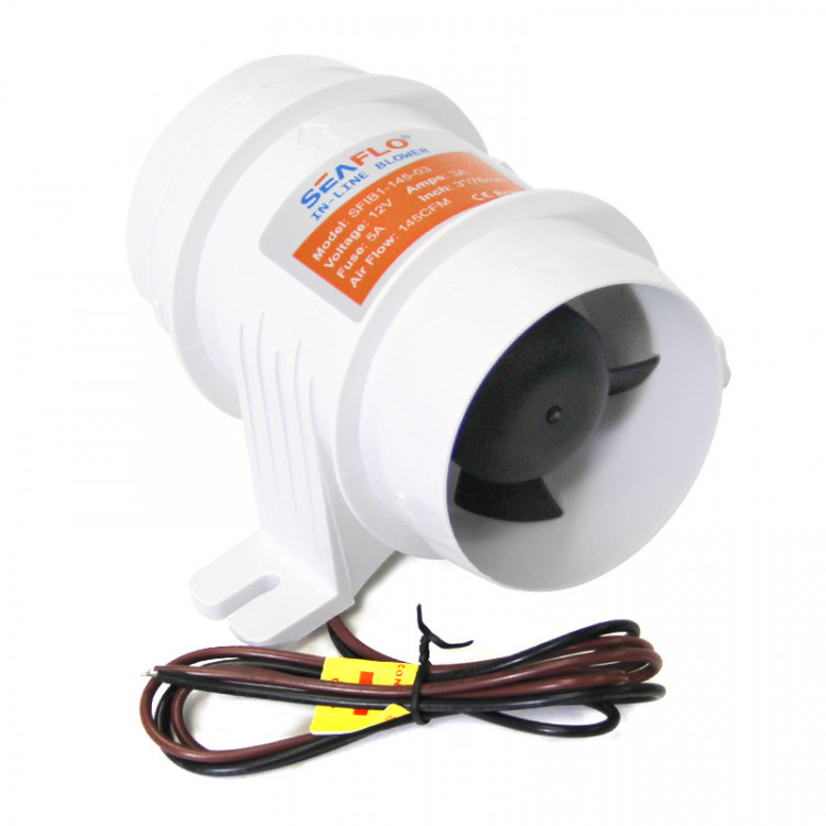Вентилятор прямоточный трюмный 03 Series 12В, 4116 л/мин, арт. SFIB1-145-03,          SeaFlo 