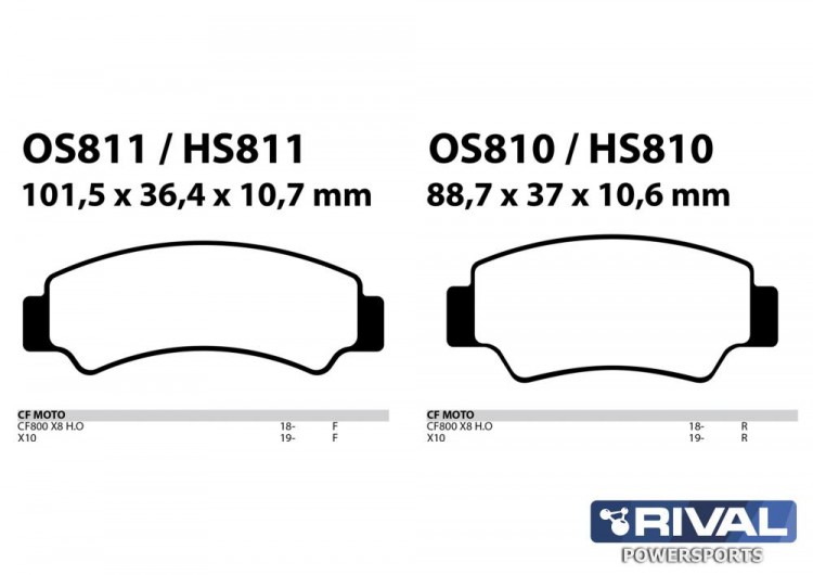 Тормозные колодки HS810 CFM / Rival, арт. HS810,          Rival 
