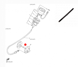 Переходник привода кабеля спидометра, 8K4-47715-00-00, Yamaha