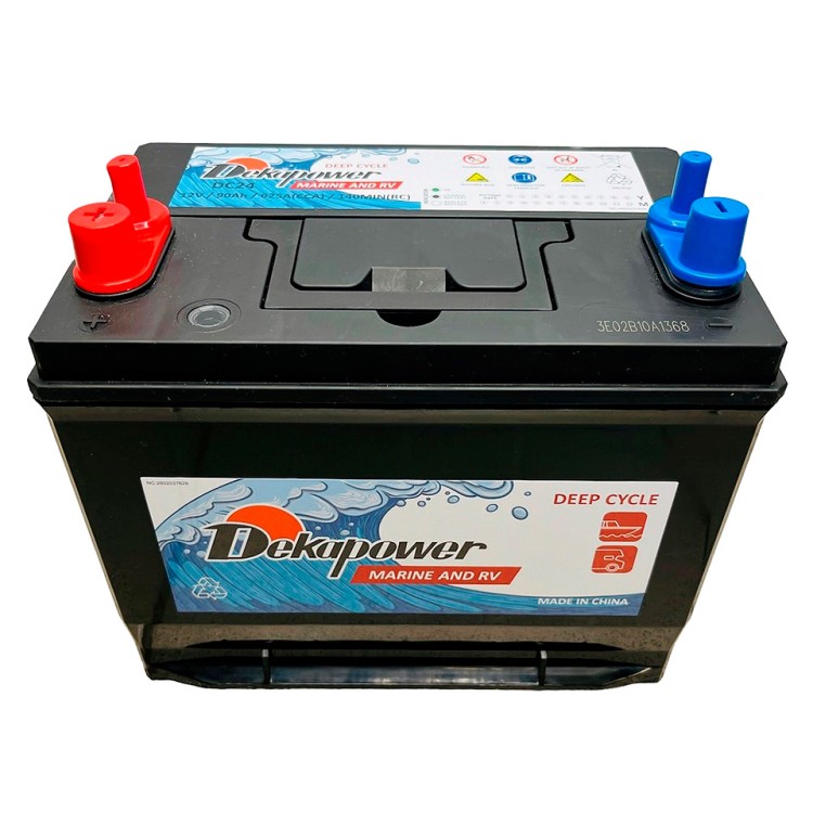 Аккумулятор лодочный DEKAPOWER Marine DC24, 90 Ач, 625А 12V, 260x171x226, (глубокого разряда), арт. 10270260,          Dekapower-Camel 