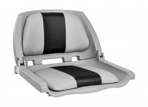 Кресло мягкое складное, обивка винил, цвет серый/угольный