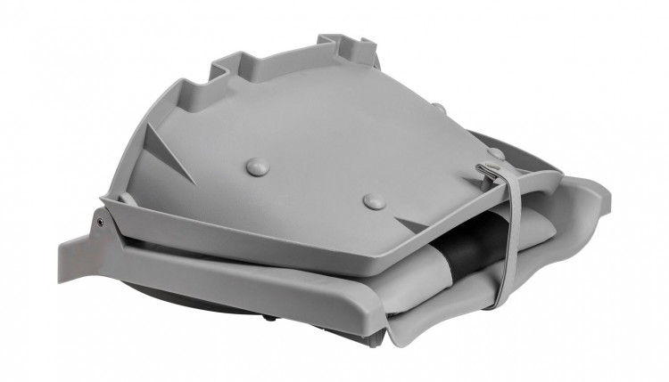 Кресло мягкое складное, обивка винил, цвет серый/угольный, арт. MR18045-1,          Marine Rocket 