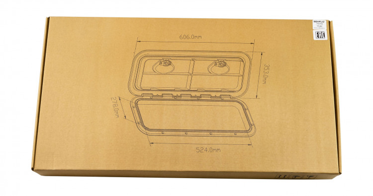 Люк смотровой SeaFlo, 353 х 606 мм, арт. SFRE135360601,          SeaFlo 