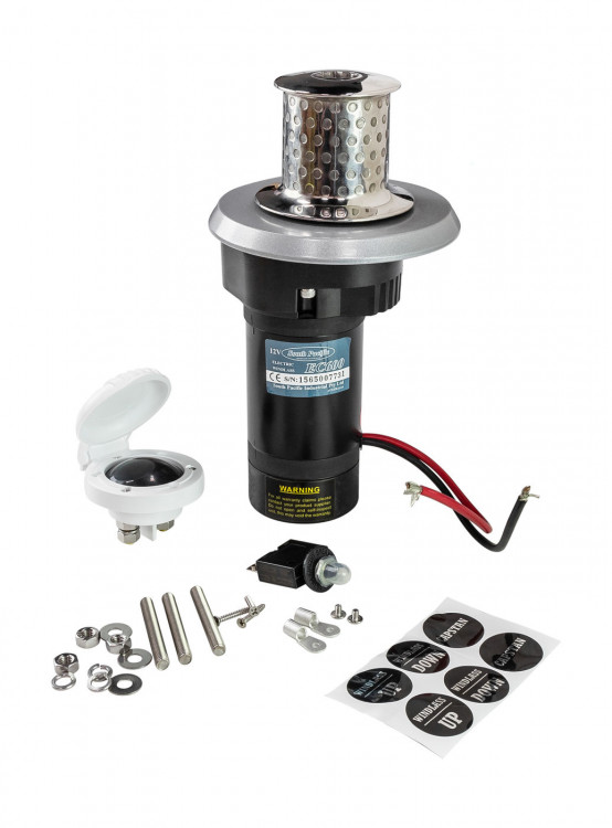 Лебедка якорная South Pacific EC600A вертикальная, 800Вт, 12В, арт. EC600A,          South Pacific 