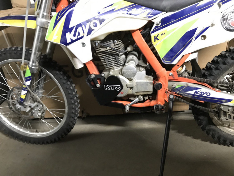 KAYO K1 250 MX (166FMM)  /  KAYO T2 250 MX (166FMM) защита картера и прогрессии, арт. 604.02,          KTZ 