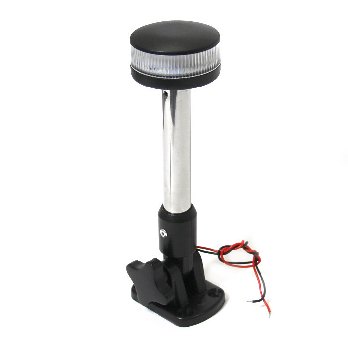 Огонь круговой светодиодный на наклонной стойке 205 мм, нержавеющая сталь, арт. B011284-9,          Anheart Marine 