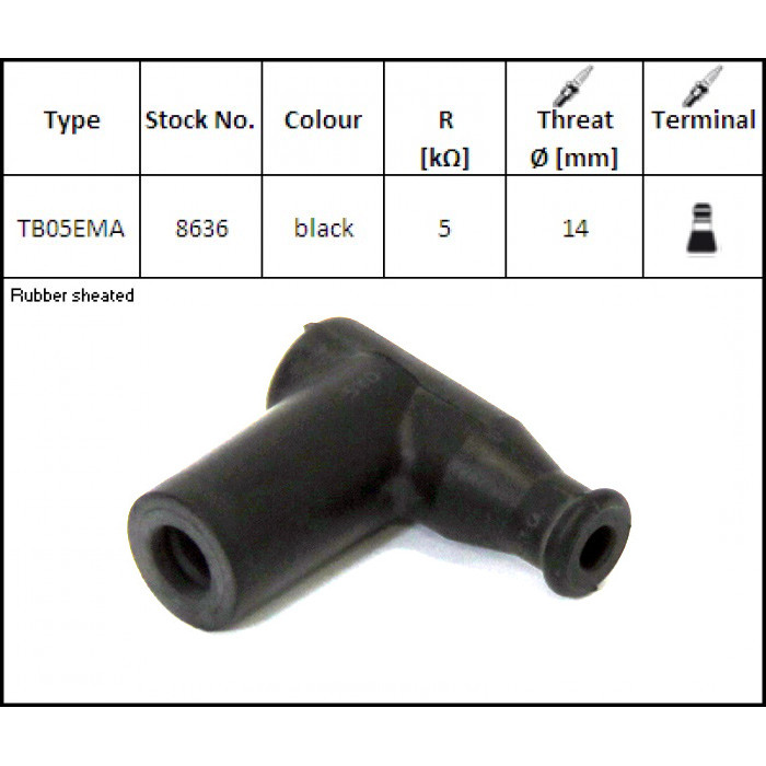 TB05EMA Колпачок свечи зажигания, арт. 8636,          NGK 