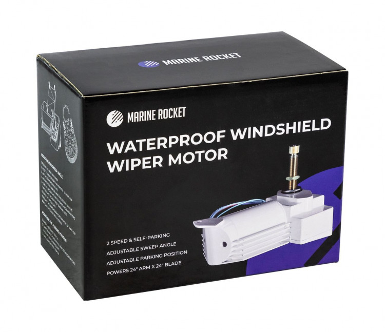 Электропривод стеклоочистителя 12 В (ось 2", плавная регулировка угла), арт. MR9321-V12,          MARINE ROCKET 