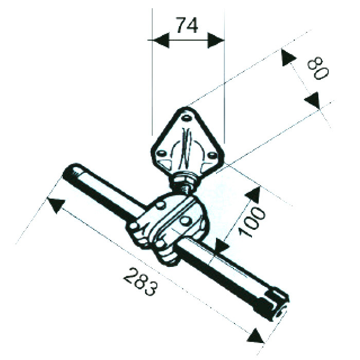 Опора регулируемая РТ 283х100мм, алюминий, нерж.сталь., арт. S.39,          ULTRAFLEX 