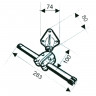 Опора регулируемая РТ 283х100мм, алюминий, нерж.сталь. 