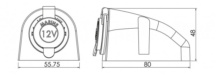 Разъем прикуривателя для крепления на приборной панели, белый, арт. AS241PW,          Yih Sean  Разъем прикуривателя для крепления на приборной панели, белый, арт. AS241PW,          Yih Sean