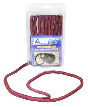 Плетеный швартовный конец, 12,7 мм x 7,5 м, бордовый