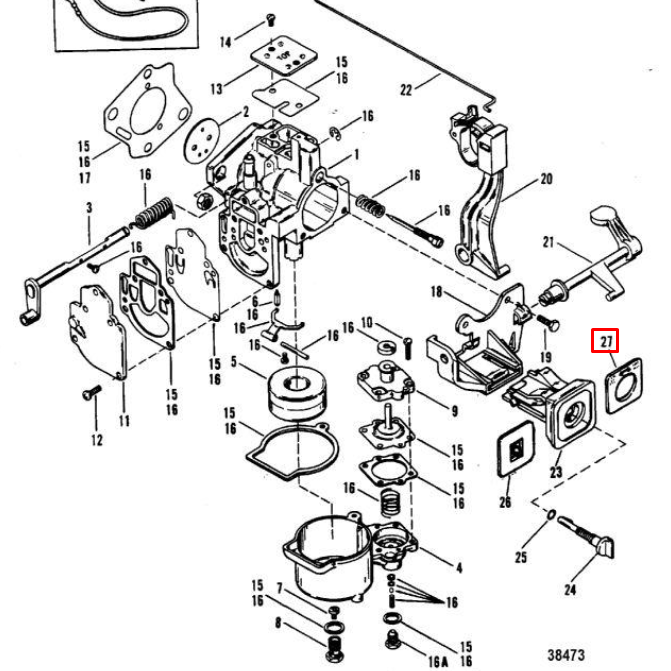Накладка уплотнительная с инструкцией MERCURY 18-25 (Quicksilver), арт. 12653,          MERCURY 
