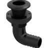 Разъем водосброса угловой с обратным клапаном под шланг 38 мм, черный, арт. SFTH2150002V, SeaFlo Разъем водосброса угловой с обратным клапаном под шланг 38 мм, черный, арт. SFTH2150002V, SeaFlo
