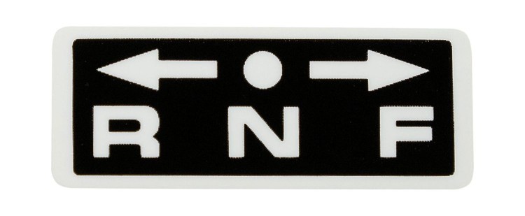 Наклейка, маркировка (R-N-F) Suzuki DF4-140A/DT9.9-40, арт. 2113191J00000,          Suzuki 