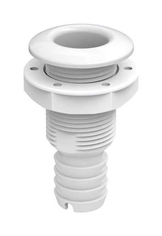 Разъем водосброса с обратным клапаном под шланг 16 мм, белый, арт. SFTH1062501,          SeaFlo 