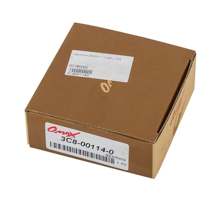 Подшипник 25х62х17, Tohatsu, Omax, арт. 3C8001140_OM,          OMAX 