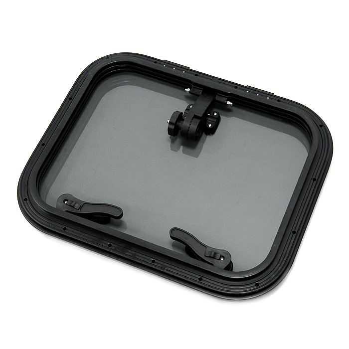 Люк палубный распашной Альбатрос 572x457 (черное исполнение), арт. 030833BT,          Техномарин 