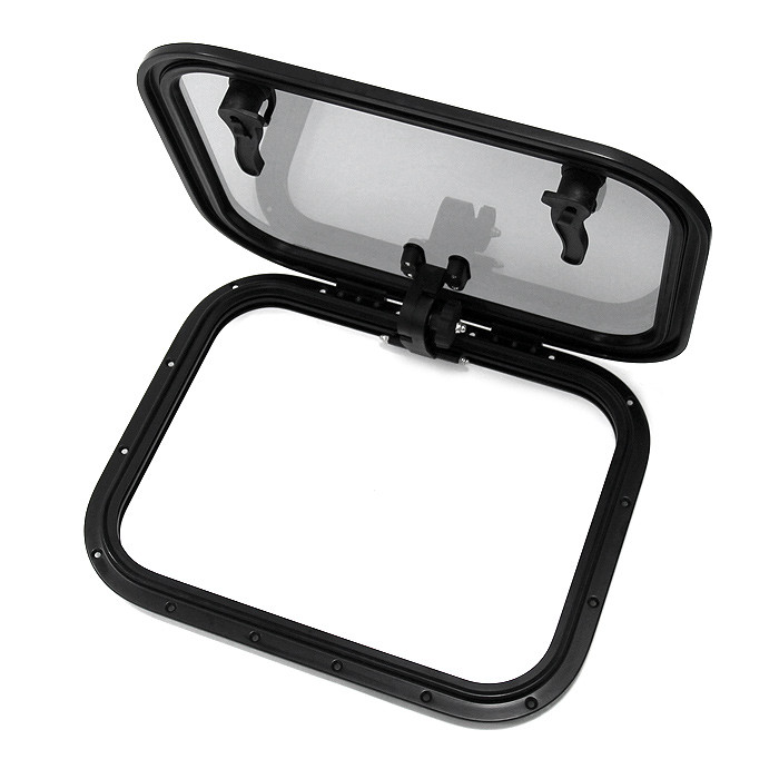 Люк палубный распашной Альбатрос 572x457 (черное исполнение), арт. 030833BT,          Техномарин 