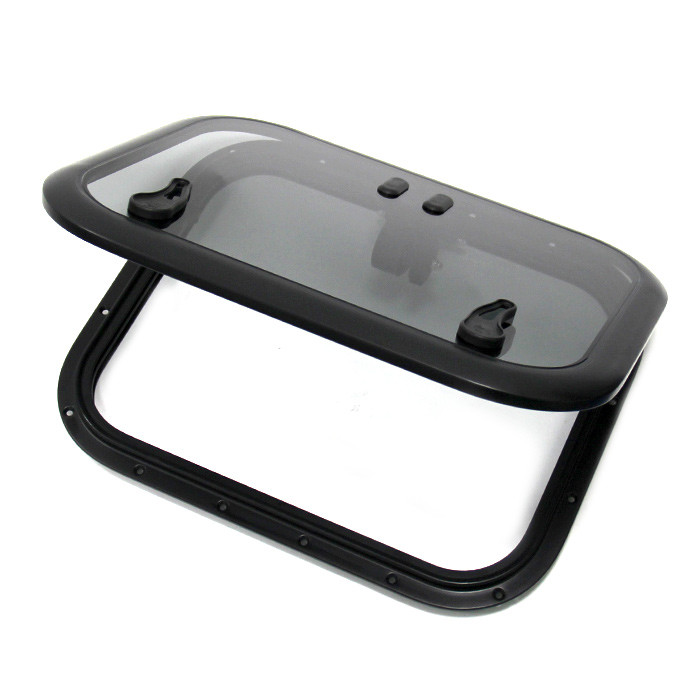 Люк палубный распашной Альбатрос 572x457 (черное исполнение), арт. 030833BT,          Техномарин 