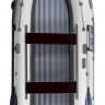 Надувная лодка ПВХ, RiverBoats RB 370 НДНД, серо-белый 