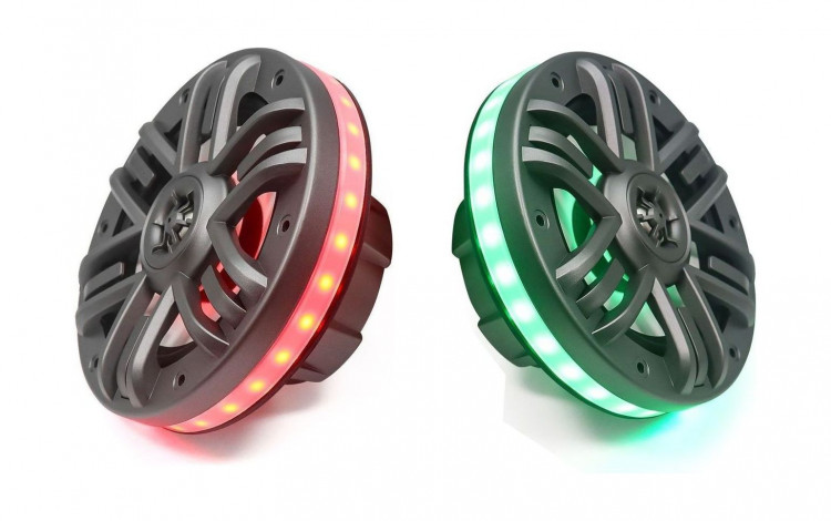 Морская акустика 6,5" с RGB, с подсветкой по контуру, арт. M165KMR,          MARINE ROCKET 