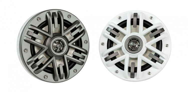 Морская акустика 6,5" с RGB, с подсветкой по контуру, арт. M165KMR,          MARINE ROCKET 