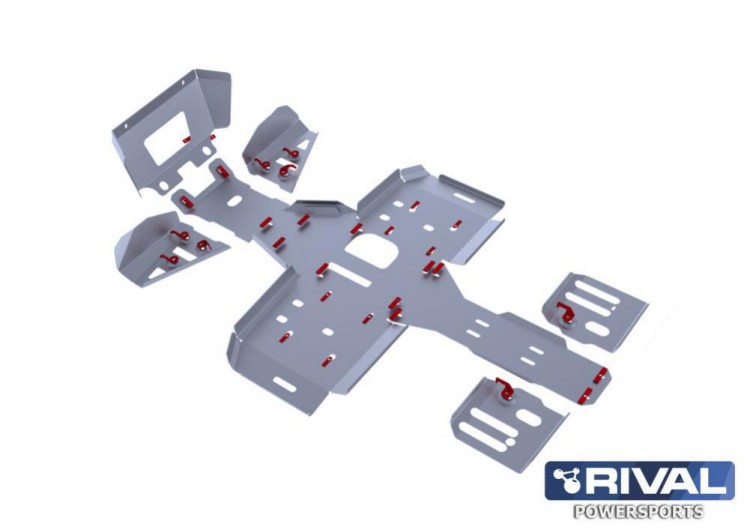 Комплект AL защиты днища Polaris Sportsman 400 H.O., 500 H.O. Forest, 800 Forest (2011-2014), арт. 444.7404.2-riv,          Rival 
