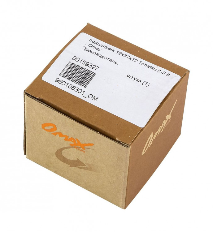 Подшипник 12x37x12, Tohatsu/Mercury 8-9.8, арт. 960106301_OM,          OMAX  Подшипник 12x37x12, Tohatsu/Mercury 8-9.8, арт. 960106301_OM,          OMAX