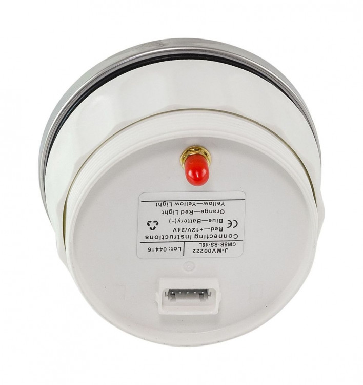 GPS-спидометр аналоговый 0-45 узлов, черный циферблат, нержавеющий ободок, выносная антенна, д. 85 мм, арт. SMAGPS045BSMR,          MARINE ROCKET 