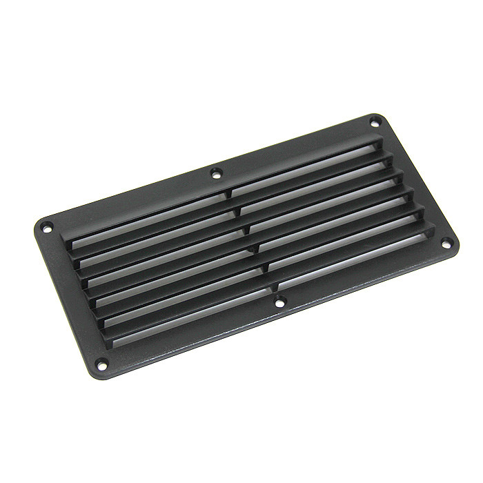 Крышка вентиляции ABS пластик 260х125х17мм, черная, арт. 0105-1,          TMC 