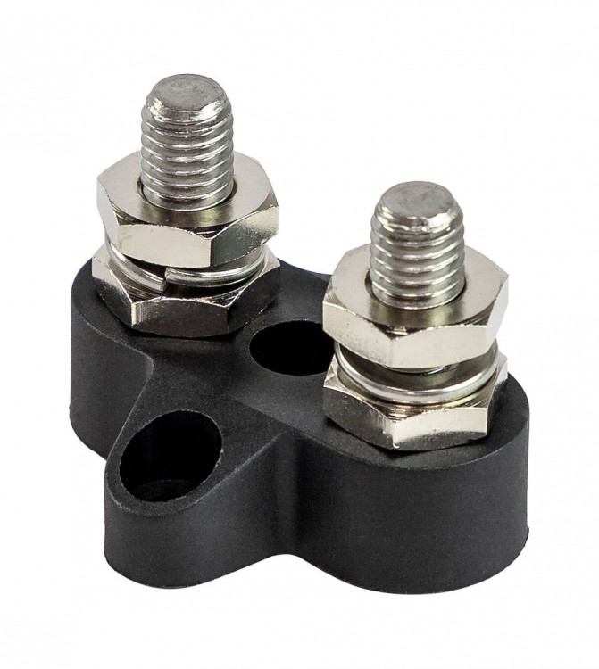 Клемма-штифт двойная, M8, черная, арт. BF412M8,          Yih Sean 